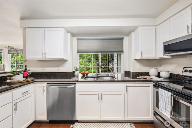 9822 NE 122nd St Unit U101, Kirkland, WA 98034 - kitchen featuring stainless steel appliances, white cabinetry, and plenty of natural light