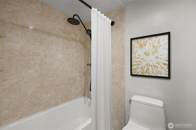 500 W Roy St Unit W103, Seattle, WA 98119 - bathroom featuring shower / bath combination with curtain and toilet