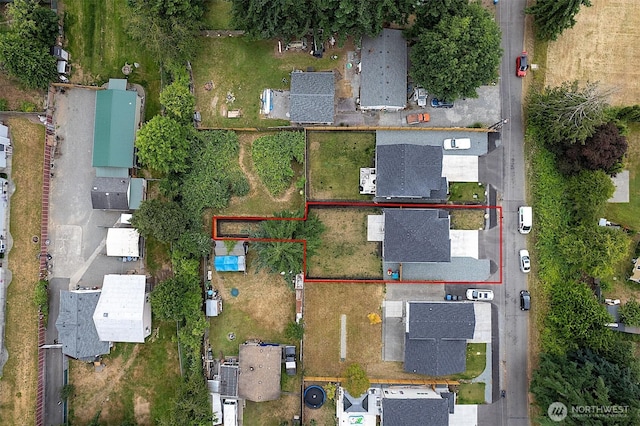 10111 12th Ave E, Tacoma, WA 98445 - aerial overview of property's location featuring property boundaries highlighted