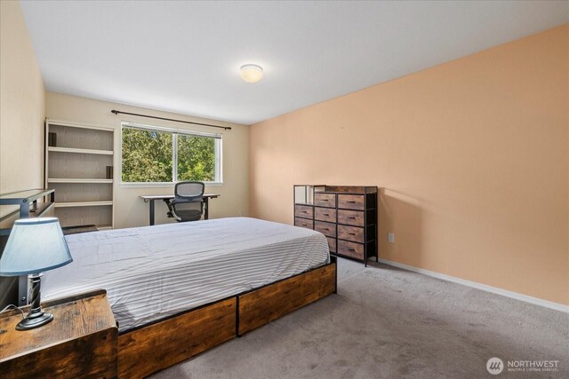 2448 NW 59th St Unit 301, Seattle, WA 98107 - carpeted bedroom featuring baseboards