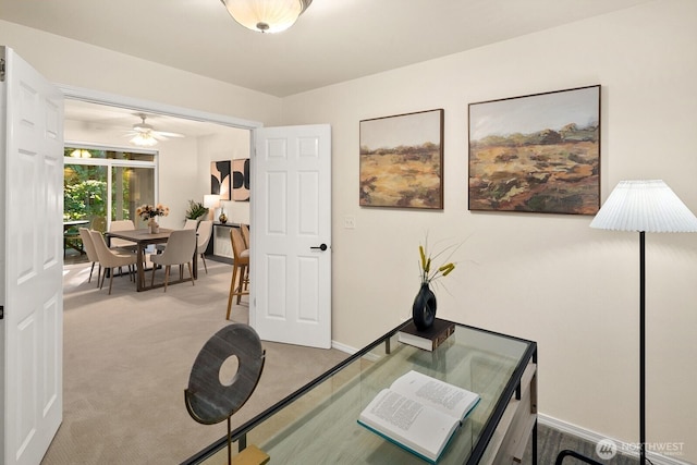 412 228th St SW Unit F101, Bothell, WA 98021 - office area with carpet and a ceiling fan