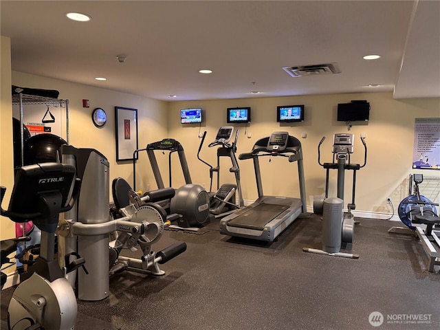1420 Terry Ave Unit 1607, Seattle, WA 98101 - workout area featuring recessed lighting