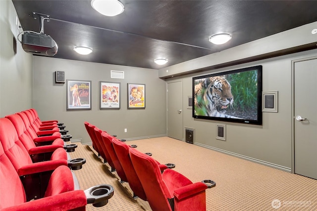 1420 Terry Ave Unit 1607, Seattle, WA 98101 - cinema room featuring carpet flooring and baseboards