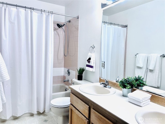 8123 129th Pl SE, Newcastle, WA 98056 - full bath featuring double vanity, shower / bath combo with shower curtain, and tile patterned floors