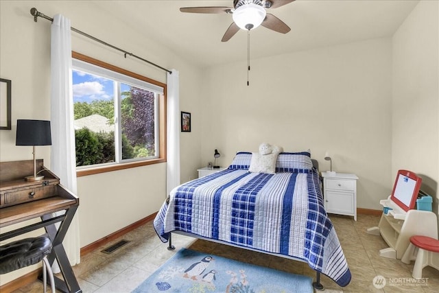 15203 148th Avenue Ct E, Orting, WA 98360 - bedroom featuring light tile patterned floors and ceiling fan