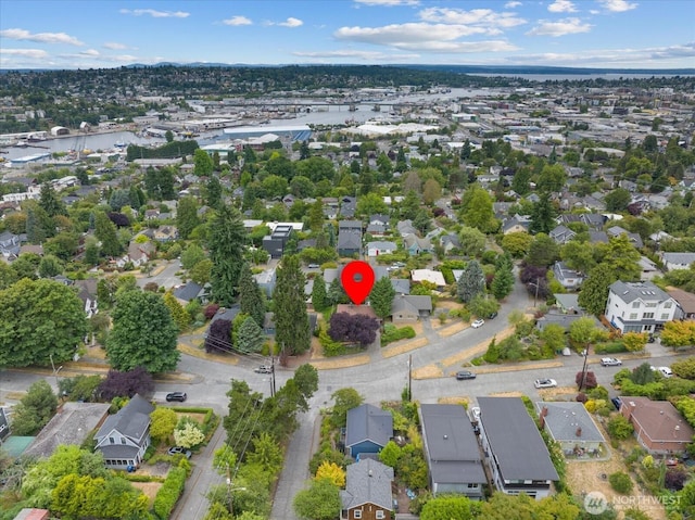 4301 1st Ave NW, Seattle, WA 98107 - aerial overview of property's location with nearby suburban area