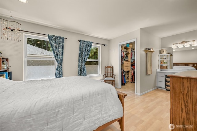 10 Cedar Pl, Bellingham, WA 98229 - bedroom with a spacious closet, light wood-style floors, a closet, and recessed lighting