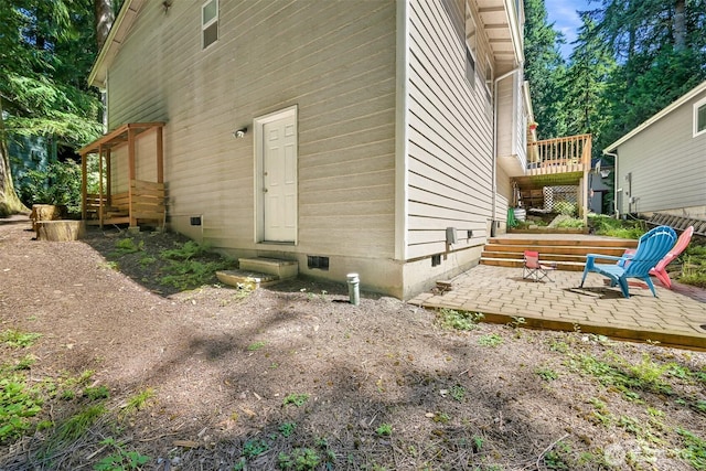 10 Cedar Pl, Bellingham, WA 98229 - view of side of property with crawl space, entry steps, and a patio