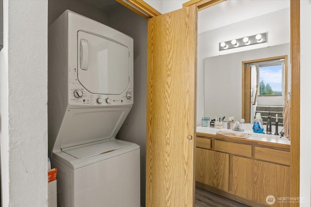 2826 NE 8th St, Renton, WA 98056 - washroom with estacked washer and dryer
