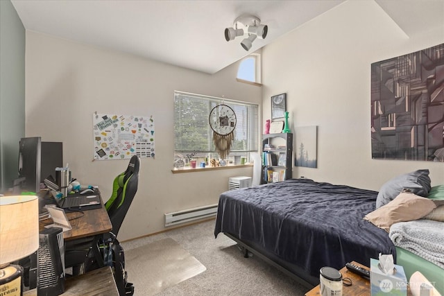 2826 NE 8th St, Renton, WA 98056 - bedroom with baseboard heating and carpet floors