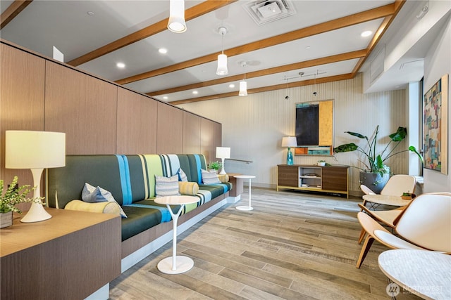 1760 NW 56th St Unit 520, Seattle, WA 98107 - community lobby with beamed ceiling and recessed lighting