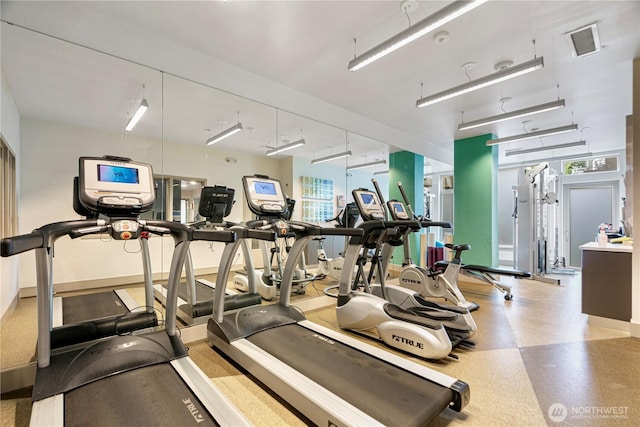 1760 NW 56th St Unit 520, Seattle, WA 98107 - gym with baseboards