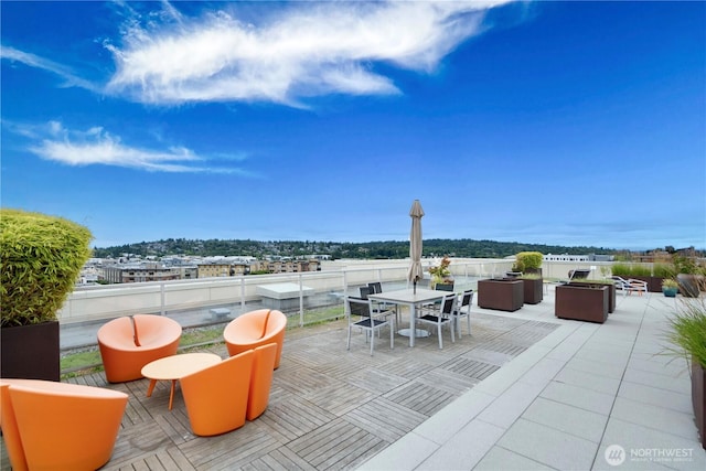 1760 NW 56th St Unit 520, Seattle, WA 98107 - view of patio / terrace with outdoor dining space