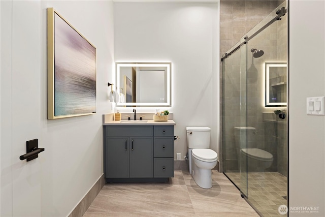 5515 108th Ave NE, Kirkland, WA 98033 - bathroom with vanity and a shower stall