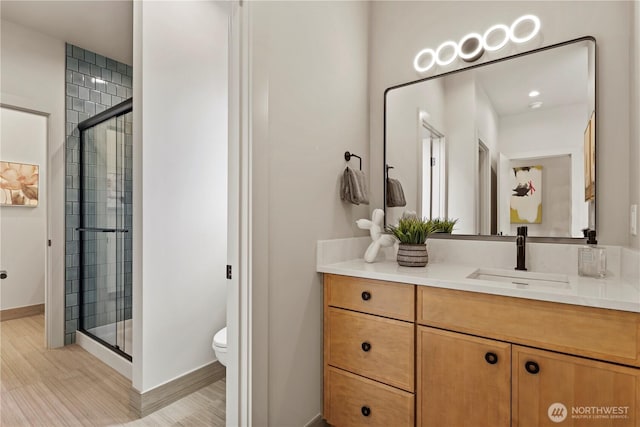 5515 108th Ave NE, Kirkland, WA 98033 - bathroom with vanity and a stall shower