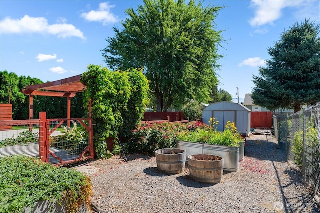 1315 Gaspar St, Wenatchee, WA 98801 - fenced backyard with a storage shed and a garden