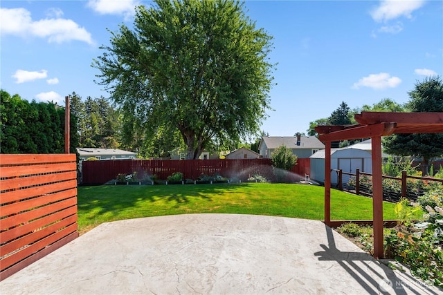 1315 Gaspar St, Wenatchee, WA 98801 - fenced backyard featuring a patio and a shed