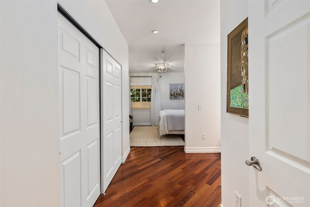 10909 Avondale Rd NE Unit L145, Redmond, WA 98052 - hall with dark wood-type flooring and recessed lighting