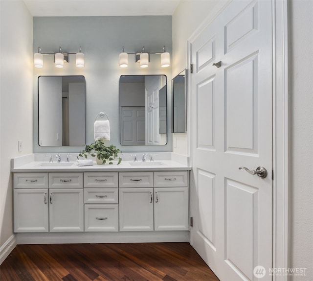 10909 Avondale Rd NE Unit L145, Redmond, WA 98052 - full bathroom featuring double vanity and wood finished floors
