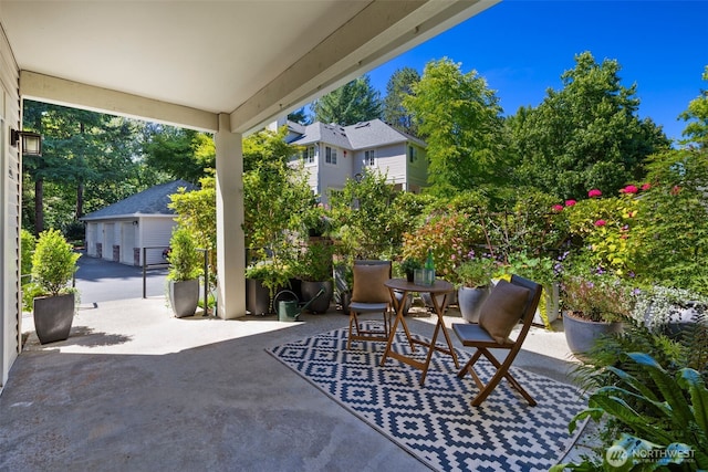 10909 Avondale Rd NE Unit L145, Redmond, WA 98052 - view of patio / terrace with an outdoor structure