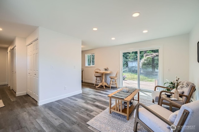 10985 SE 225th St, Kent, WA 98031 - living room featuring recessed lighting and wood finished floors