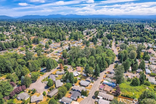 10985 SE 225th St, Kent, WA 98031 - aerial view of property's location with a mountain backdrop and nearby suburban area