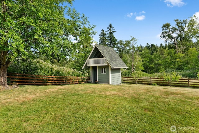 12012 County Line Rd E, Edgewood, WA 98372 - view of shed featuring a fenced backyard