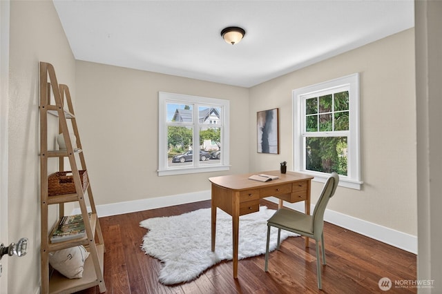 2318 F St, Bellingham, WA 98225 - home office featuring plenty of natural light and dark wood-type flooring