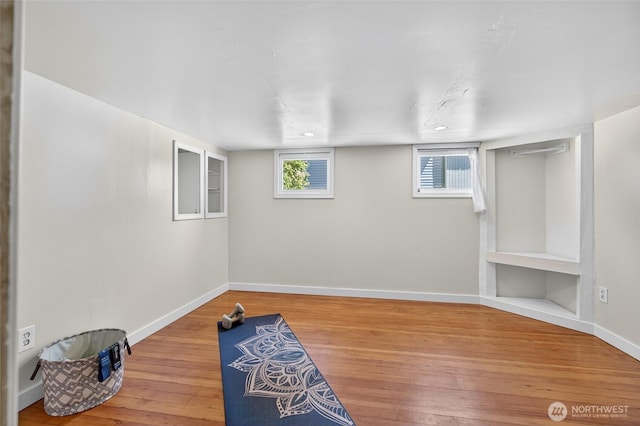 2318 F St, Bellingham, WA 98225 - below grade area with wood finished floors and baseboards