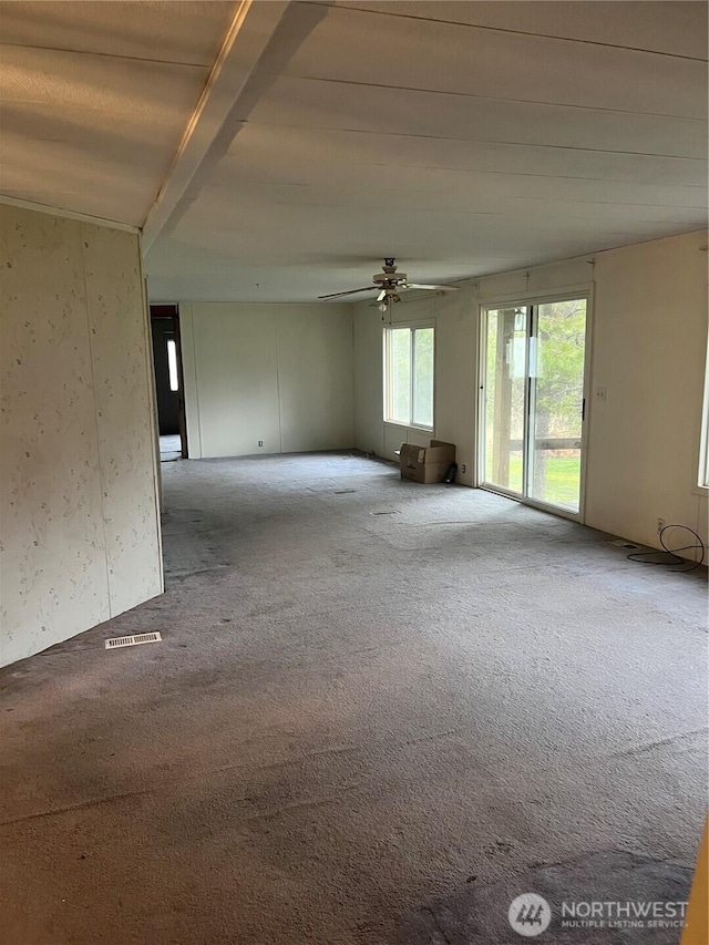 1411 Kellogg Hallow Rd, Dayton, WA 99328 - carpeted empty room featuring a ceiling fan