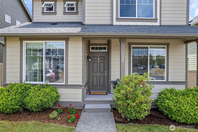 329 Holland Ave, Bellingham, WA 98226 - doorway to property featuring a shingled roof
