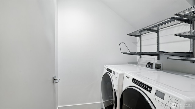 9608 NE 182nd Ct Unit D, Bothell, WA 98011 - laundry area with washing machine and clothes dryer