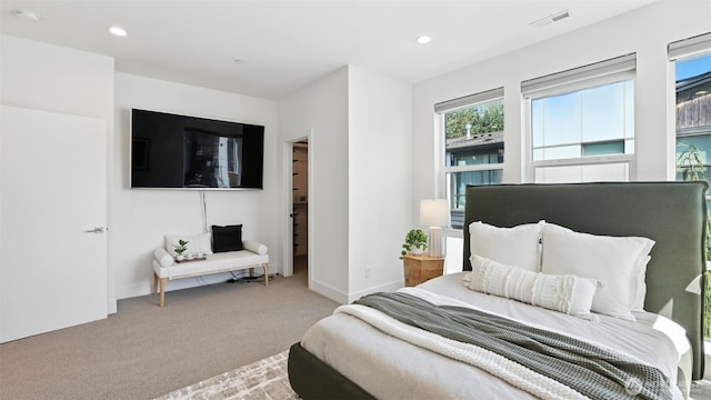 9608 NE 182nd Ct Unit D, Bothell, WA 98011 - carpeted bedroom featuring recessed lighting