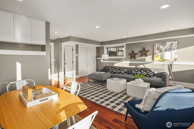 2542 12th Ave W, Seattle, WA 98119 - living area with wood finished floors and recessed lighting