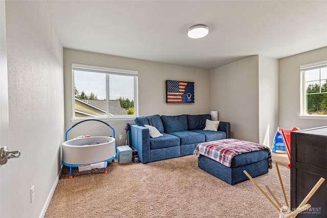 4921 Skylark St NE, Lacey, WA 98516 - carpeted living area with baseboards