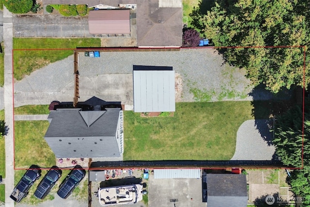 709 7th St SW, Puyallup, WA 98371 - aerial view of property and surrounding area featuring property boundaries highlighted
