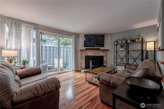 916 N 165th St Unit 7, Shoreline, WA 98133 - living room with wood finished floors