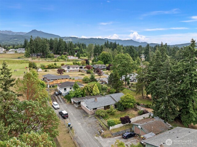 152 E Park Ln, Port Angeles, WA 98362 - bird's eye view of a mountain backdrop