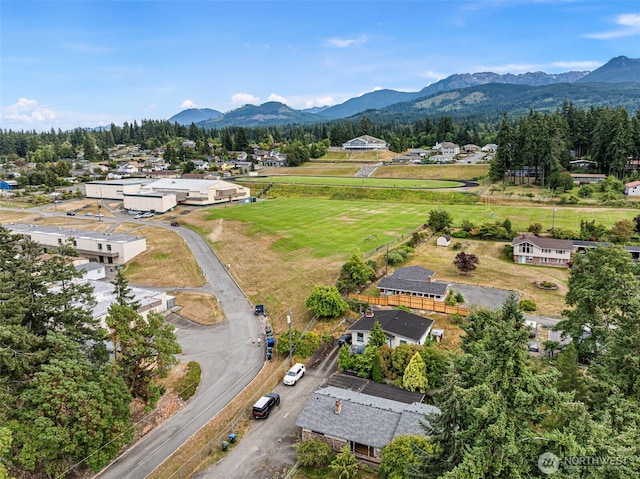 152 E Park Ln, Port Angeles, WA 98362 - aerial view of residential area featuring mountains