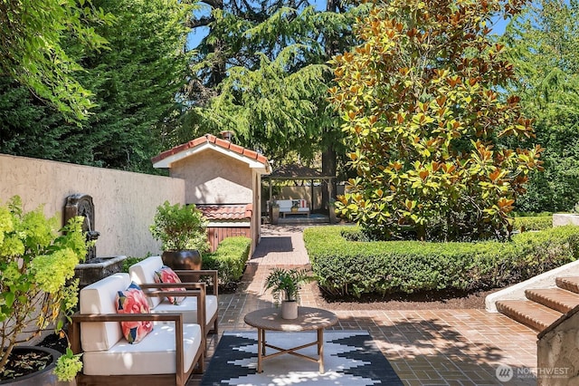 3103 Mount Rainier Dr S, Seattle, WA 98144 - view of patio with a gazebo and outdoor lounge area