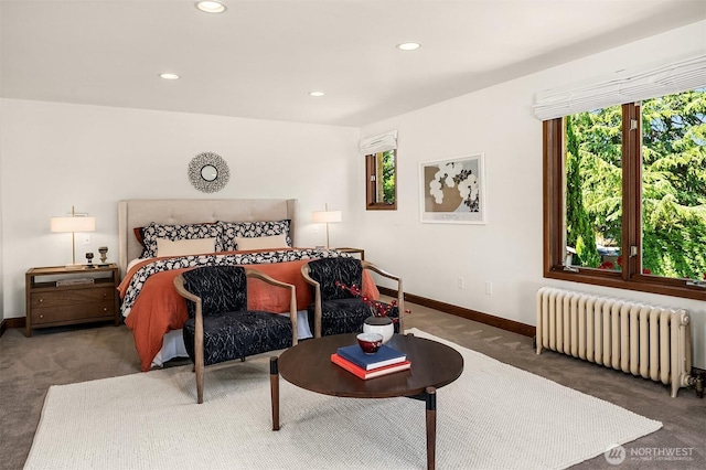 3103 Mount Rainier Dr S, Seattle, WA 98144 - carpeted bedroom with radiator heating unit and recessed lighting