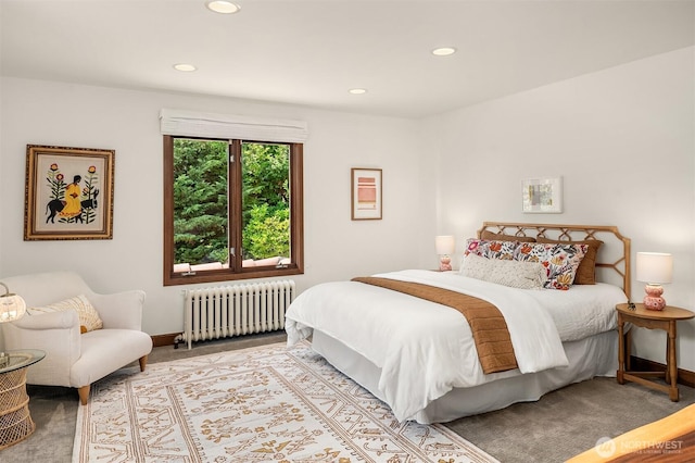 3103 Mount Rainier Dr S, Seattle, WA 98144 - carpeted bedroom featuring radiator heating unit and recessed lighting