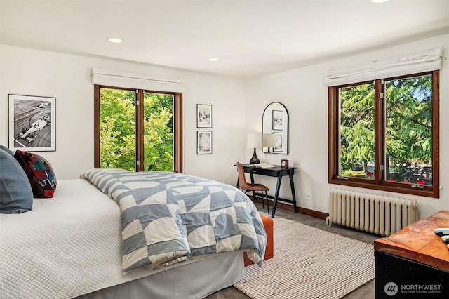 3103 Mount Rainier Dr S, Seattle, WA 98144 - bedroom with radiator heating unit, recessed lighting, and carpet flooring