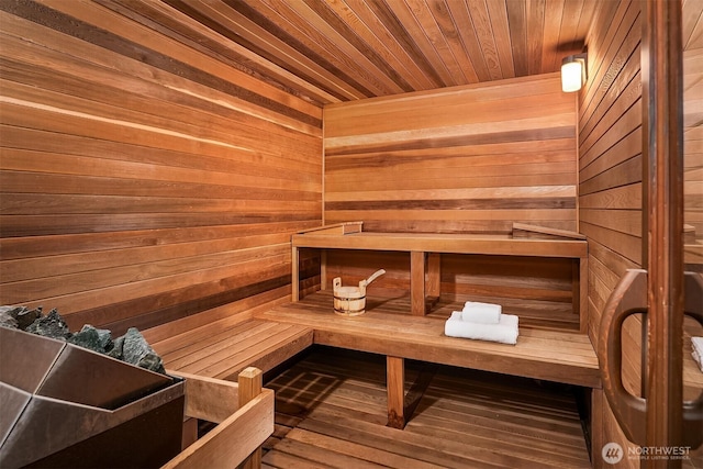 3103 Mount Rainier Dr S, Seattle, WA 98144 - sauna / steam room featuring wood walls and wooden ceiling