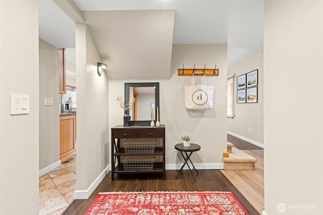 407 Leber St NE, Orting, WA 98360 - hall featuring wood finished floors and baseboards