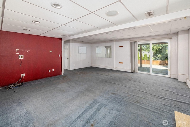 6808 NE 165th St, Kenmore, WA 98028 - empty room featuring carpet flooring, recessed lighting, and a paneled ceiling