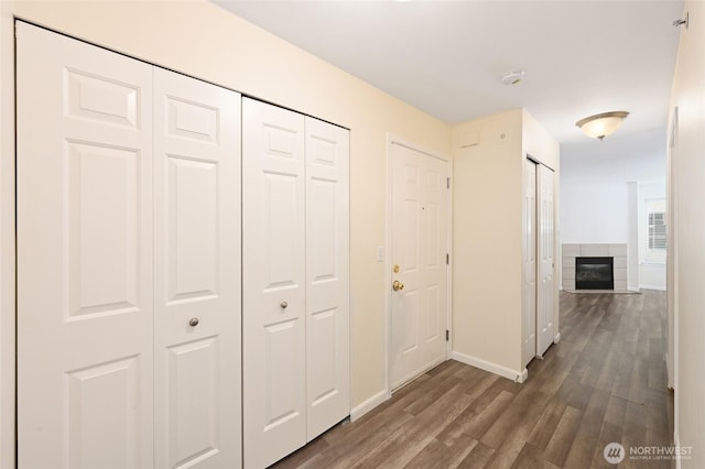1255 NE 152nd St Unit 3, Shoreline, WA 98155 - hall with wood finished floors and baseboards