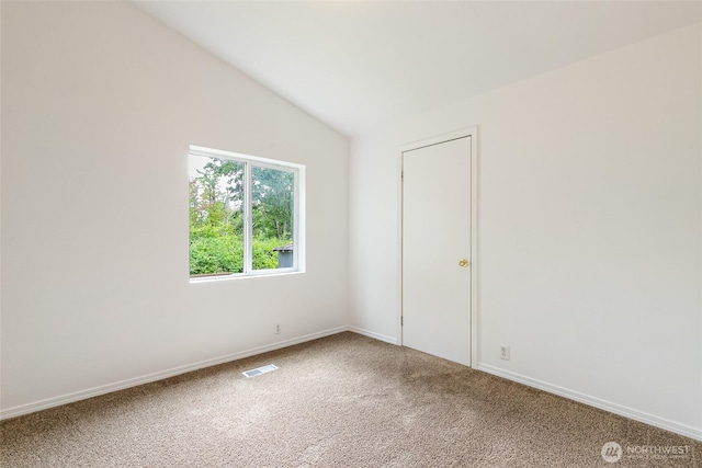370 Van Wyck Rd, Bellingham, WA 98226 - unfurnished room with carpet floors and vaulted ceiling