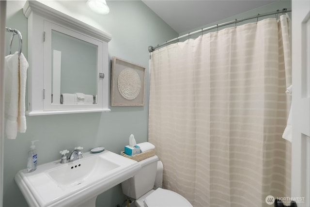 17 Beach Cabin Ln, Pacific Beach, WA 98571 - full bath featuring a sink and a shower with shower curtain