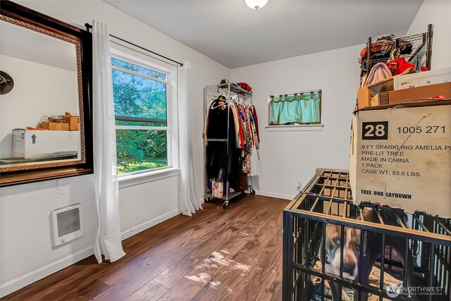 14812 SE 368th Pl, Auburn, WA 98092 - spacious closet featuring heating unit and wood finished floors
